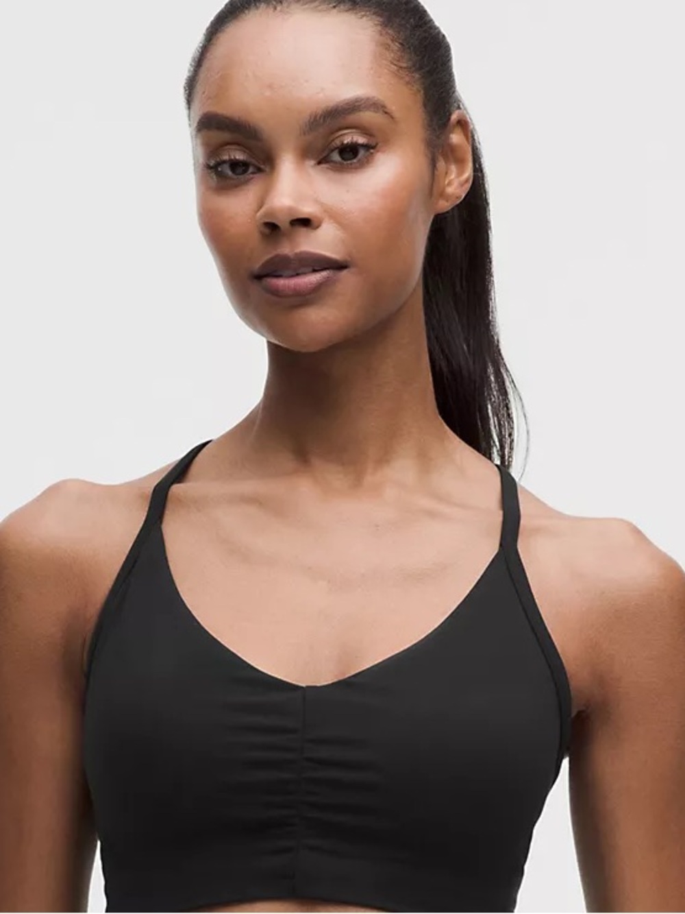 Lululemon Free to Be Bra – Strappy Back Sports Bra, around 6/8 Black Bralette